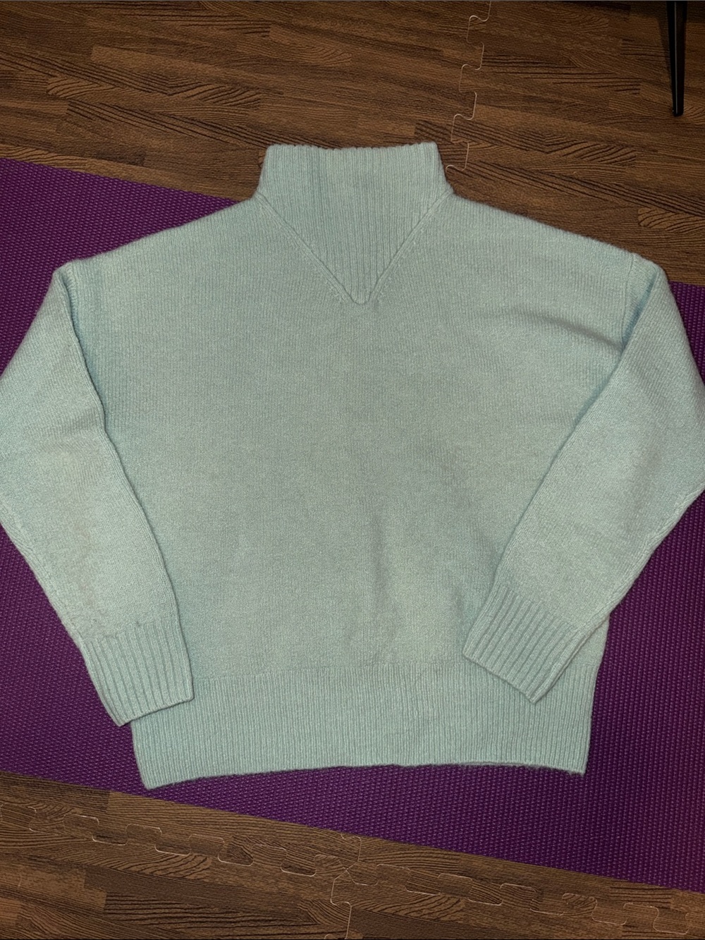 Madewell Light Mint Turtleneck Pullover Sweater